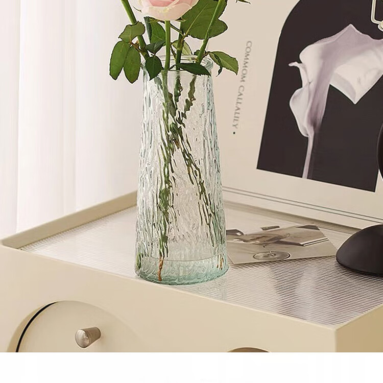 Jidukongjian Glass Vase, Nordic Style, Living Room Table Decoration, Transparent Hydroponic Flower Pot, Large Tree Bark Desig 2