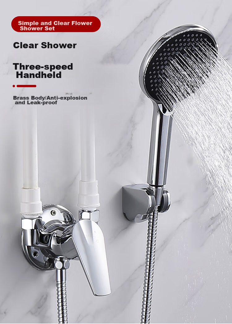 Larsd Shower Mixing Valve Set, Surface-Mounted Shower Faucet And Handheld Shower Set, Copper Body Cold And Hot Shower Switch LD56031 1