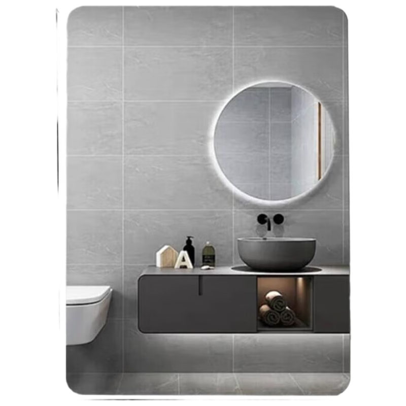 Anerya Acrylic Soft Mirror Wall Sticker Bathroom Home Full-Length Mirror Toilet Makeup Mirror No Drilling Self-Adhesive 60*80cm