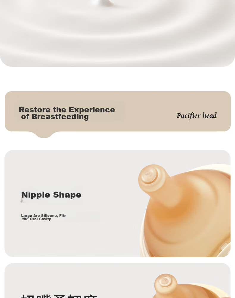 YEEHOO Newborn Anti-Colic Noble Bottle, Baby PPSU Bottle, 150ml S Size Nipple + Y Size Nipple 9