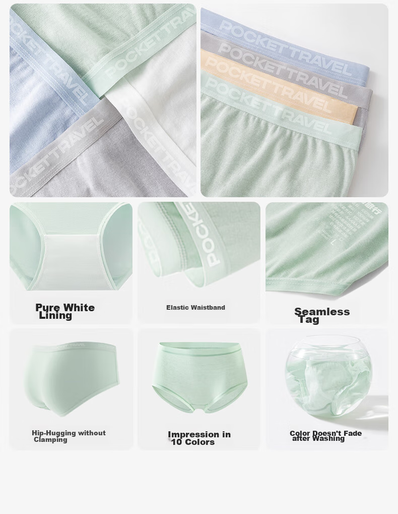 Koudailvxing 30 Disposable Women's Underwear, Pure Cotton, Sterile, Daily Disposable Panties, Travel-Friendly, Portable Underwear, Size M [45-50kg] 12