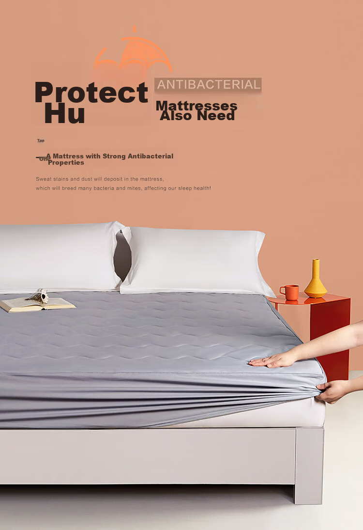 Fuanna Fitted Mattress Protector Double-Sided Washable Non-Slip Oversized 120x200cm Green 1