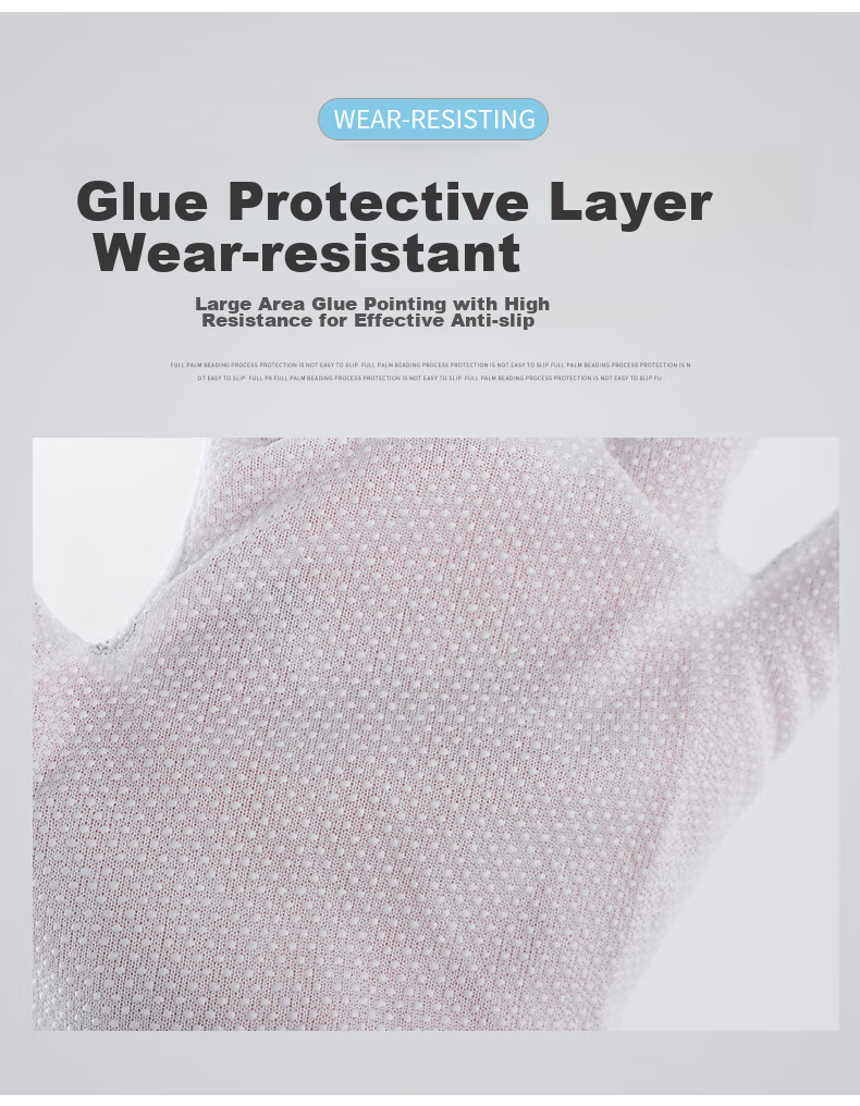 Golmud Anti-Static Gloves, Dust-Free Plastic Striped Non-Slip, Electronic Factory Assembly Gloves, 10 Pairs GM602 7