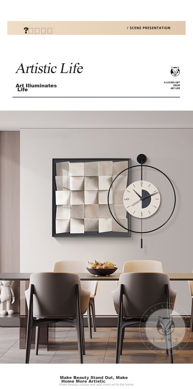 Haojiubujian × Gaojing Living Room Decorative Painting, Cream Style Artistic Floral Wall Art, Housewarming Gift, Entrance Hallway Mural 4