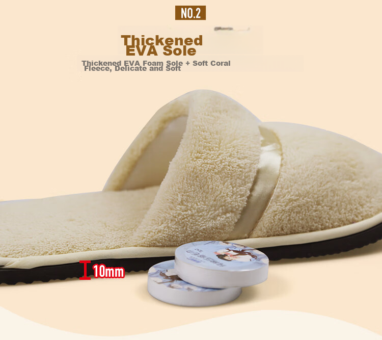 Banzheni Disposable Slippers for Guests, Floor Slippers, Thick Travel Business Hotel Guesthouse Home Beauty Salon Non-Slip Linen Coral Fleece Cotton Slippers, Mixed Colors 6 Pairs 6