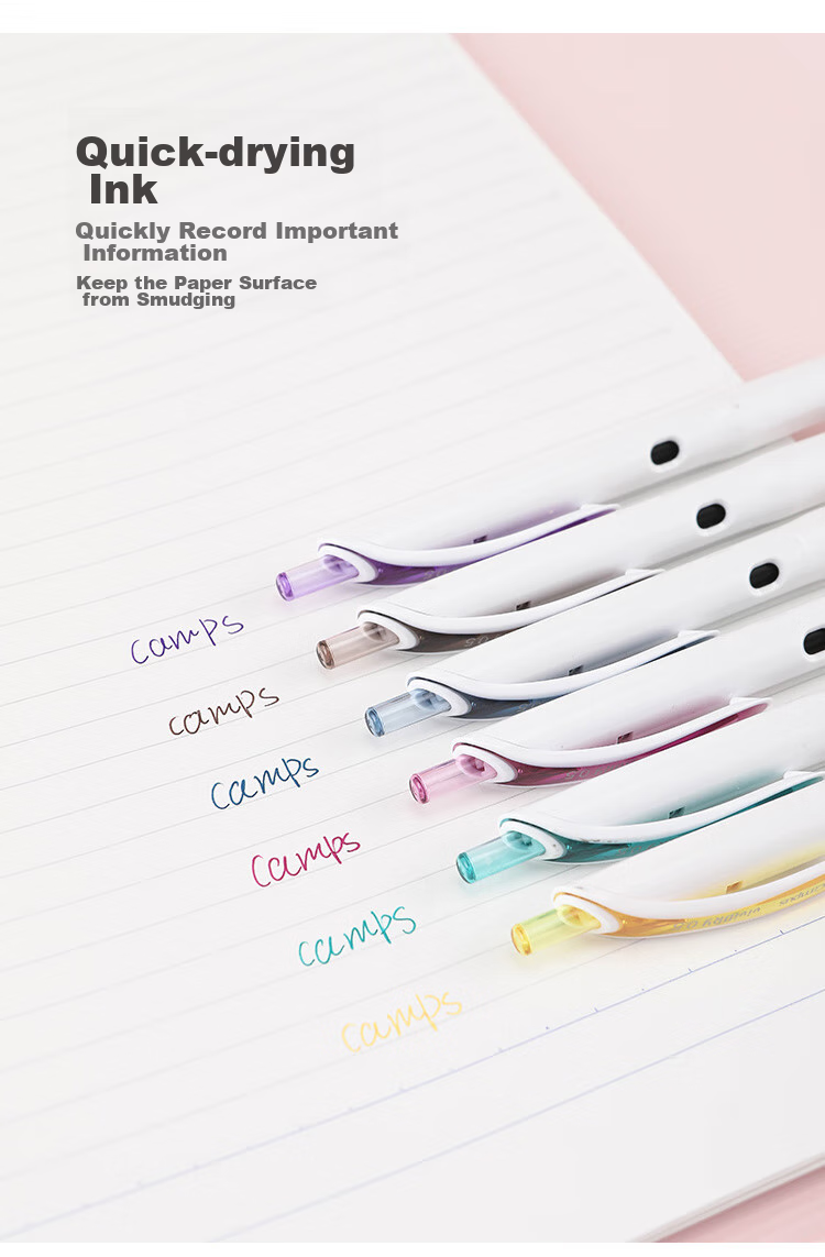 KOKUYO Imported Retractable Gel Pen Vivid DRY for College Entrance Exam, Colorful Quick-Drying Ink Pen, 0.5mm Signature Pen, Yellow Refill, 1 Piece, WSG-PR302Y 6