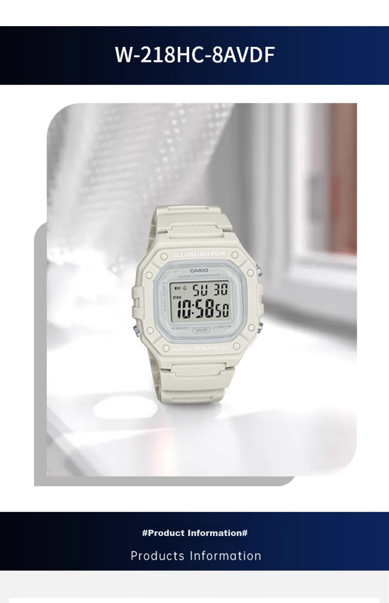Casio Watch, Men's Retro Small Square Sports Waterproof Student Watch for Men And Women, F91W Series Watch W-218H 30