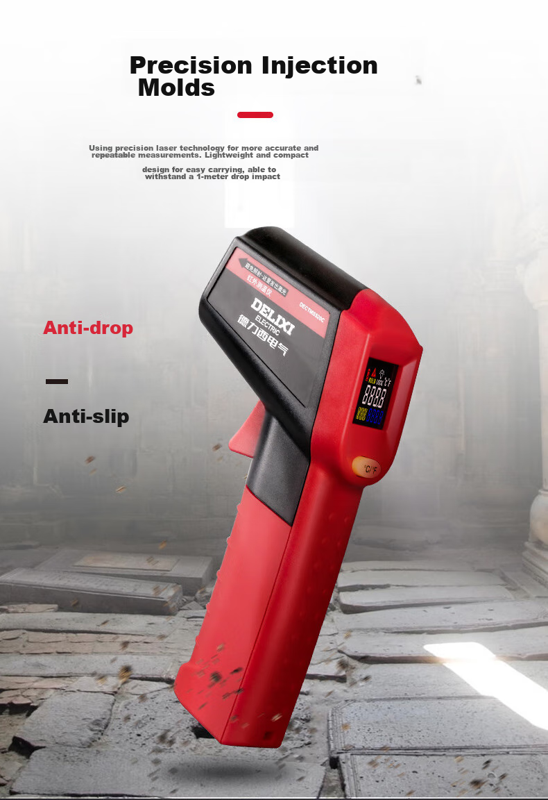 DELIXI ELECTRIC Infrared Thermometer, High-Precision Temperature Gun with Color Screen Display, Handheld Industrial-Grade Thermometer, Multi-Point Temperature Measurement 17