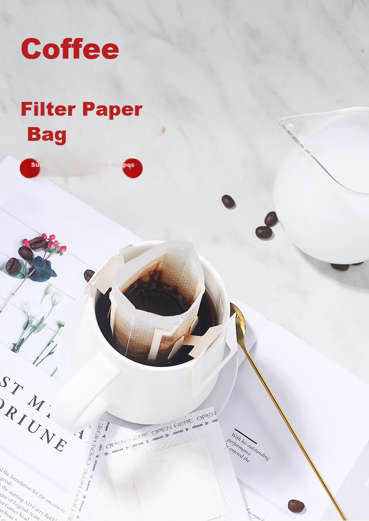 BJ Hanging Ear Coffee Filter Paper, Portable Drip-Style Pour-Over Filter Cup, Filter Paper Bag, Coffee Powder Filter Bag 1