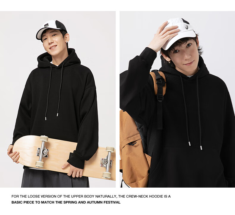 Mianzhi National Trend Brand Men's Hoodie, American-Style Loose-Fitting Trendy Base Layer, Versatile Couple's Outfit 25