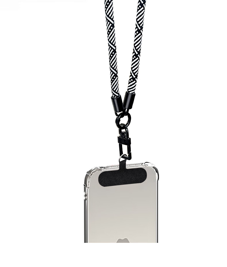 ALittleFlower Phone Lanyard, Neck Strap, Crossbody Strap, Thickened Accessory Case, Outdoor Anti-Theft Cord, Sports Travel Camera Phone Chain, Suitable for Huawei Mate 80/X7 Series, Zebra White Long 3