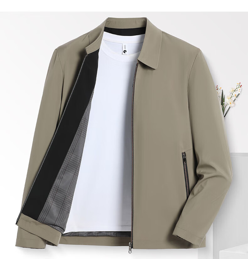 FIRS [Triple Protection] Executive Jacket for Men, Seamless Lapel Coat, Business Commute Wrinkle-Resistant Civil Servant Outerwear, Black 9