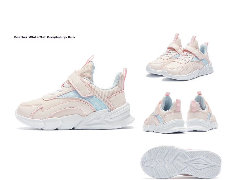 361° Running Shoes Sports Shoes Autumn And Winter Boys And Girls (3-12 Years Old) Leather Upper Windproof Running Shoes Rose Pink Color Size 35 53