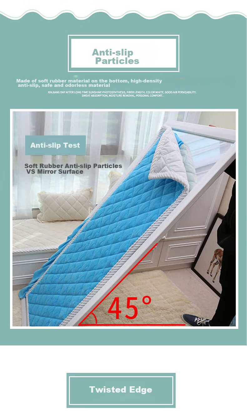 AVIVI Window Seat Cushion, Balcony Pad, All-Season Use, Rosewood Sofa Cushion Cover, Throw Pillow, 70*150 Cm, Sky Blue 4