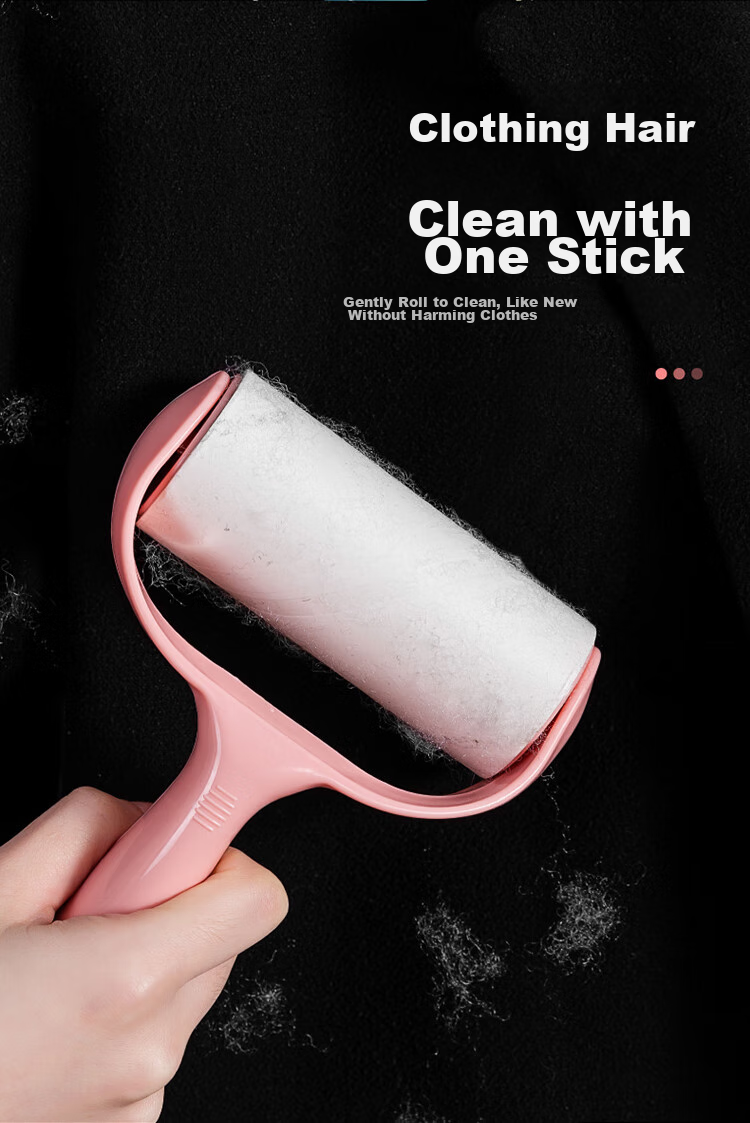 Huaqizhigu Lint Roller Brush Clothes Dust Removal Paper Pet Cat Hair Remover Bed Sheet Lint Roller Paper, 90 Sheets in Total 4