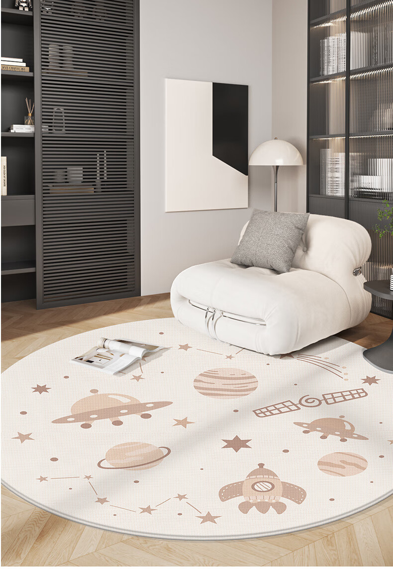 Dajiang Round Carpet Chair Mat for Swivel Chairs, Non-Slip Floor Mat for Study Room And Bedroom, 120x120cm 10