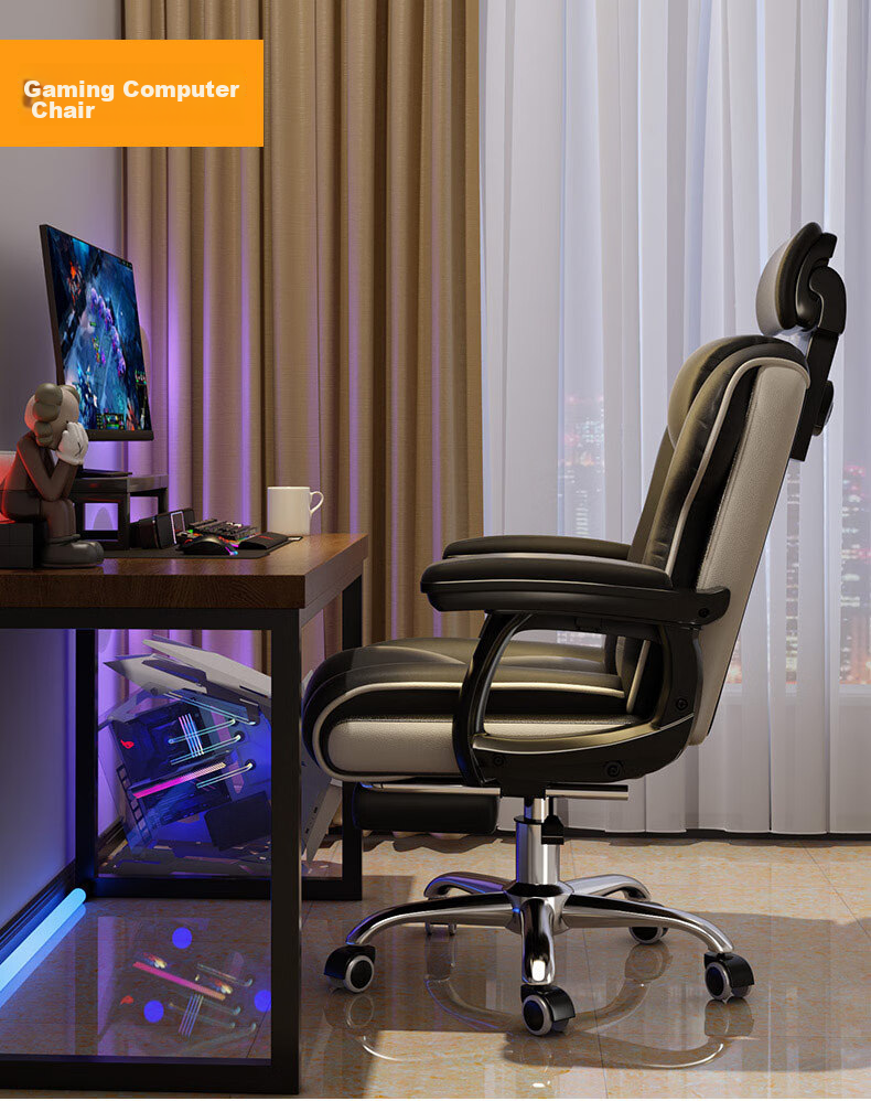 Chibailun Ergonomic Office Chair, Computer Gaming Chair for Home Use, Study Chair, Executive Chair with Adjustable Height And Swivel Functio 13