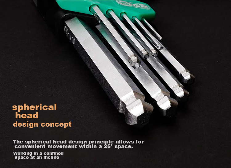 Pro'sKit 9-Piece Long Ball-End Hex Key Set HW-229B 4