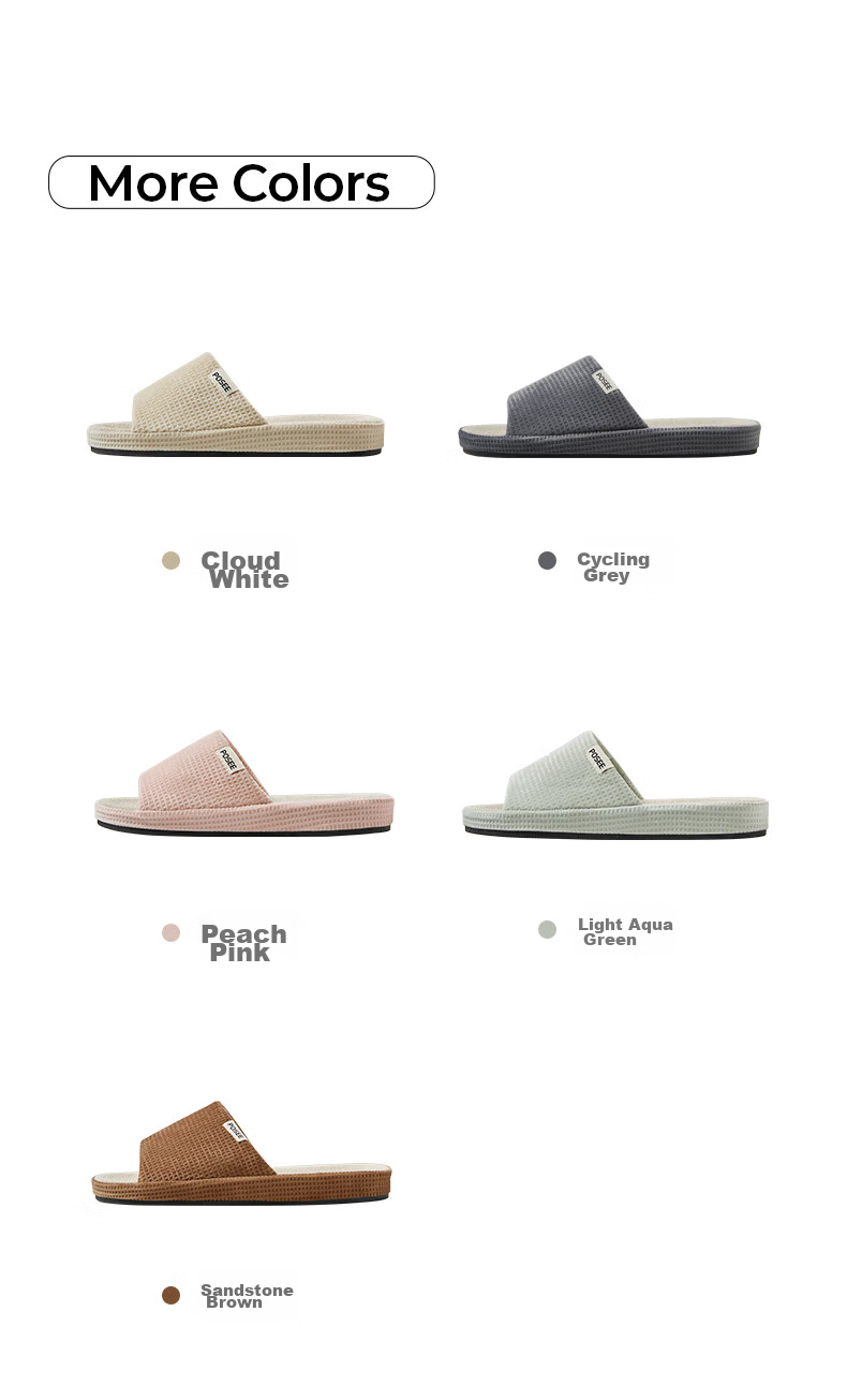 Poxi Waffle Slippers for Men And Women, Linen Sandals for Couples, Home Casual Breathable Sweat-Absorbing Floor Slippers 16