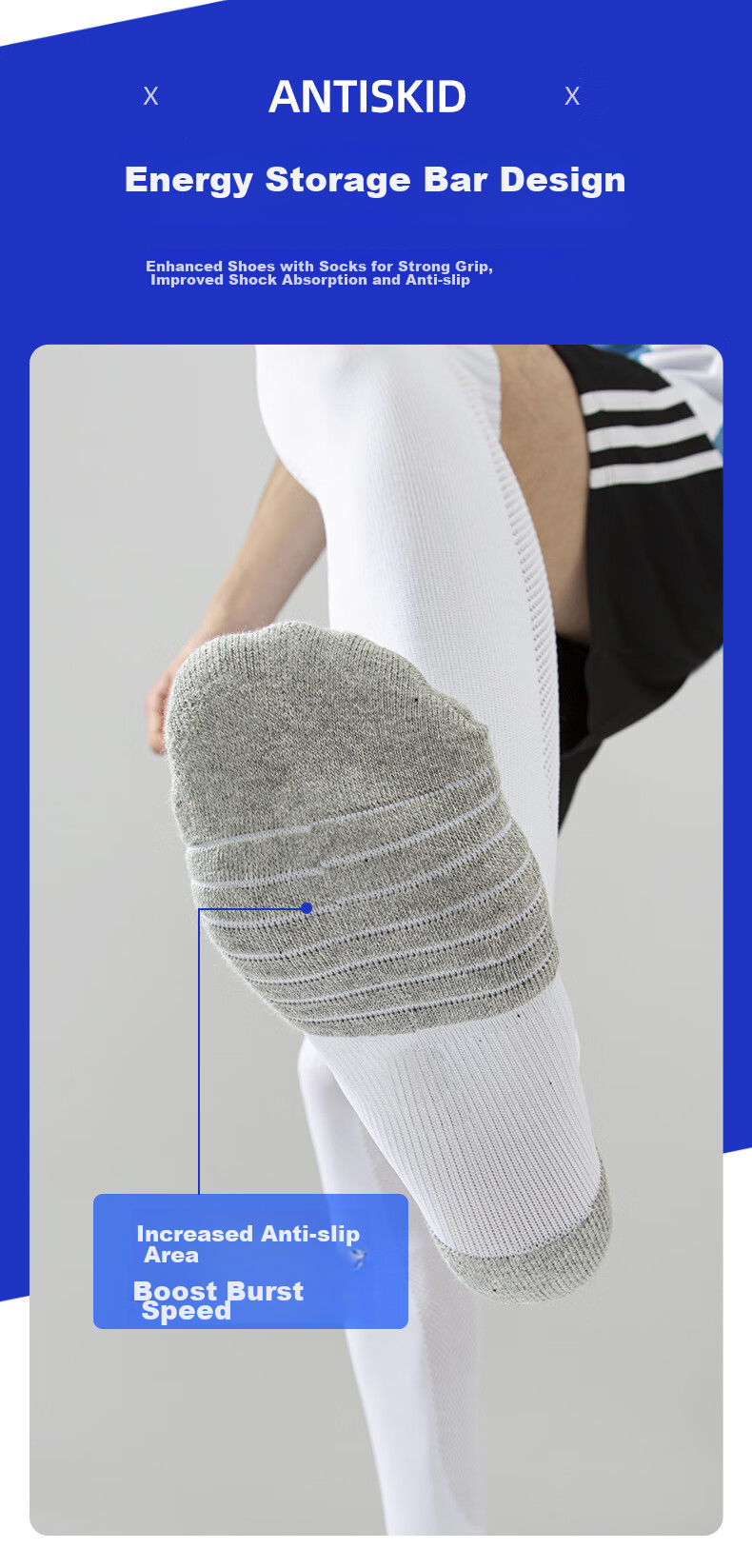 CASPIAN WOLF Soccer Socks for Men And Women, Knee-High Non-Slip Thin Summer Socks for Children, Football Training Socks 7