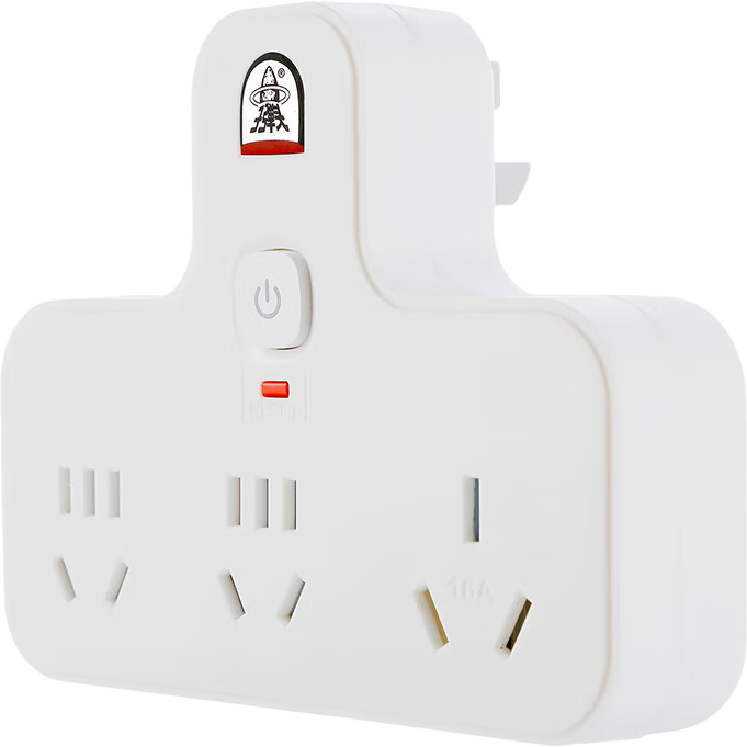 Zidantou 10A to 16A Conversion Plug, Specially for Air Conditioners And Water Heaters, Overload Protection, High Temperature Flame Retardant, One-To with Master Switch, TS-551CK Power Strip