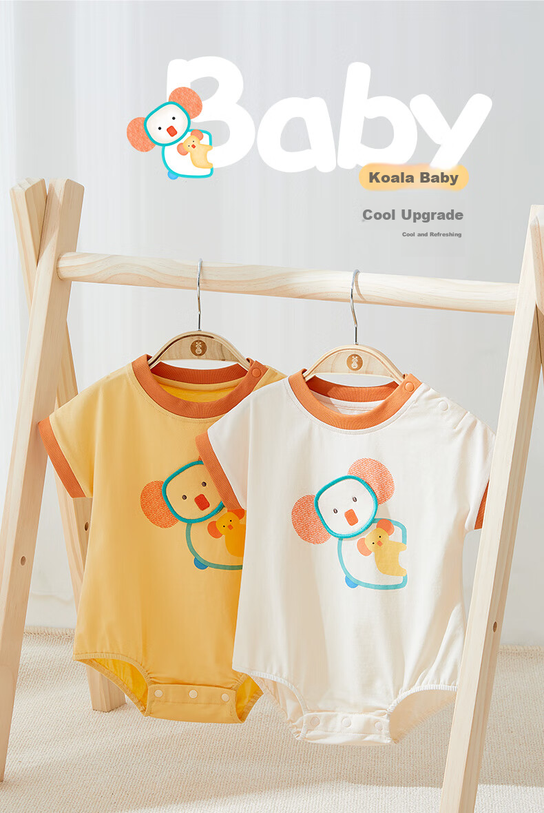 Wismorni Baby Romper, Summer Thin Style, Infant Triangle Bodysuit, Short-Sleeve Onesie, Newborn Crawling Suit 1