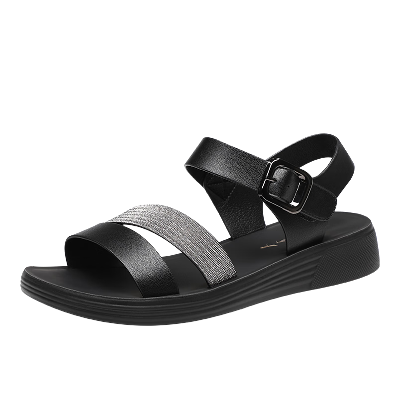 RED DRAGONFLY Soft Sole Leather Sandals Women Wedge Comfortable Beach Shoes WTK233812