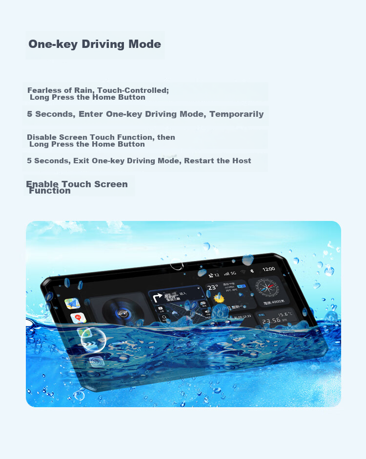 Tupozhe M8 Motorcycle Dash Cam, 5G Smart Car System, Blind Spot Radar, Tire Pressure Monitoring, Free View Angle Screen Casting, Carplay Navigation Device, M8 (All-In Package) 23