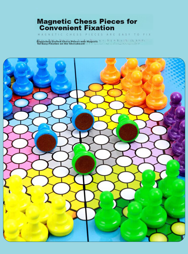 Chenggong International Checkers, Magnetic Checkers, Portable Board Game, Camping, Children's Chess Set, International Checkers, Father's Day Gift 3