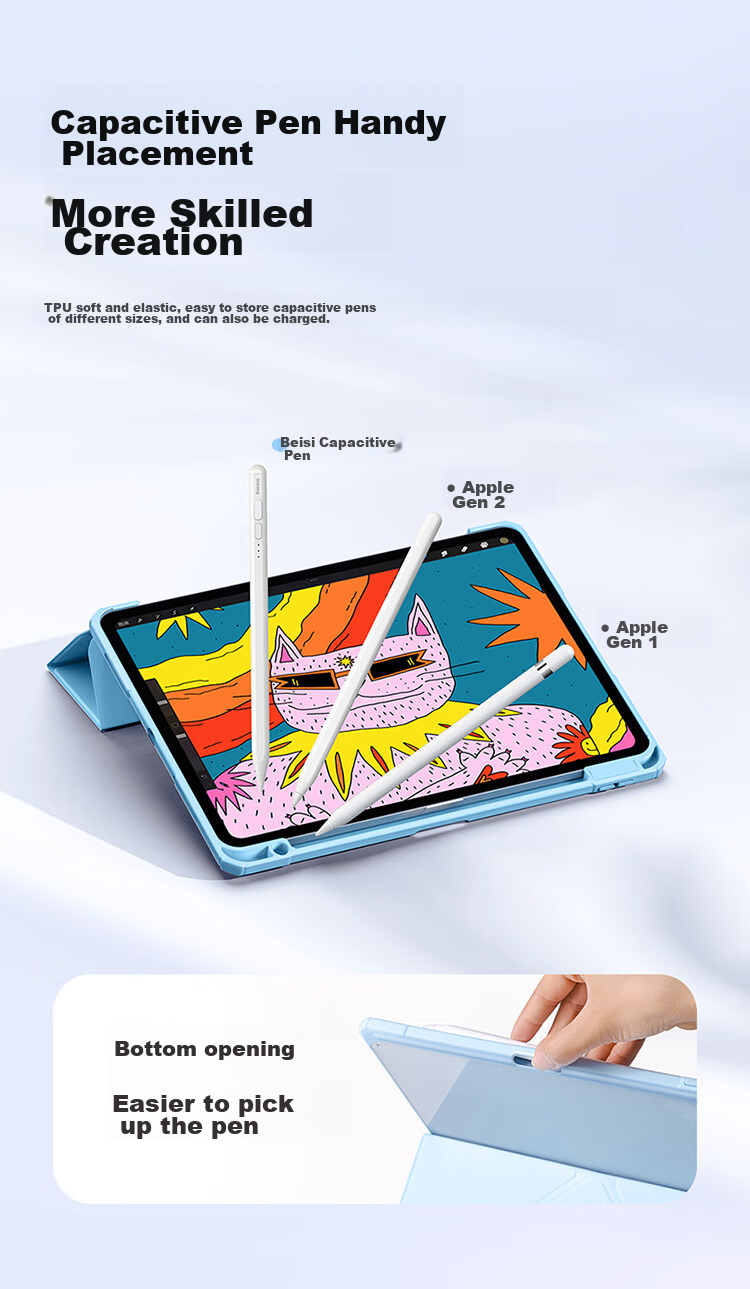 Baseus IPad Pro Case, Apple Tablet Protective Cover [Hand-Held Design · Smart Magnetic], Compatible with 2025/24 IPad Pro - 13 Inches 6