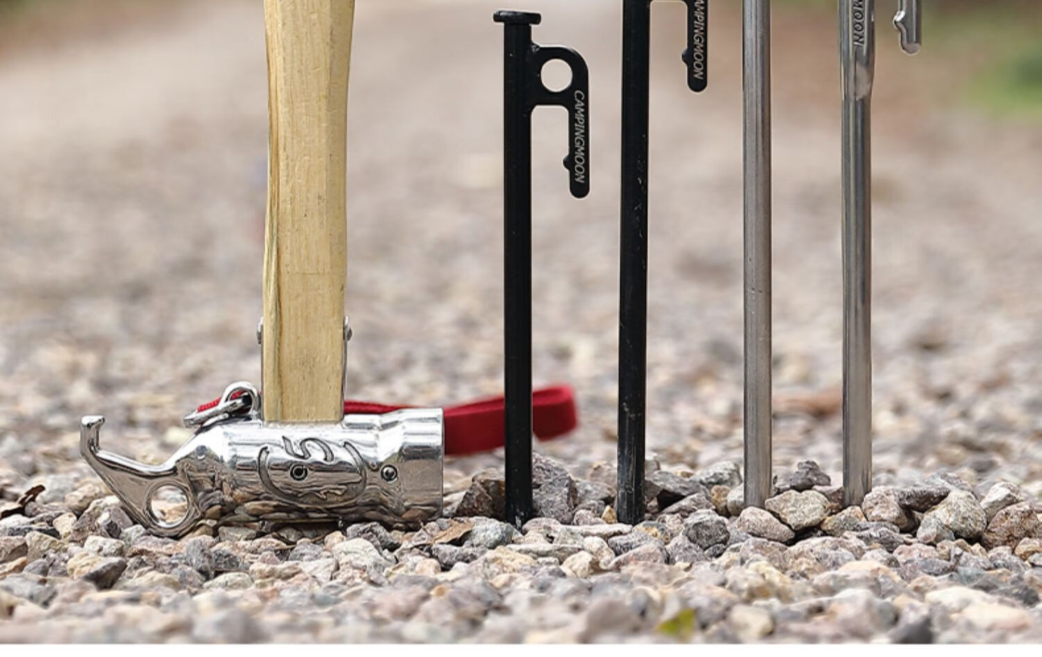 Campingmoon Tent Stakes for Tarpaulin Wind Protection And Sand Ground [T35] 35CM Carbon Steel Ground Stake Single Piece 6