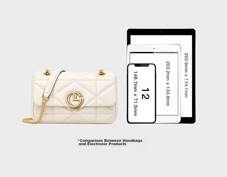 Goldlion Women's Handbag, Fashionable Shoulder Bag, Chain Bag, Crossbody Small Square Bag, Birthday Gift 17