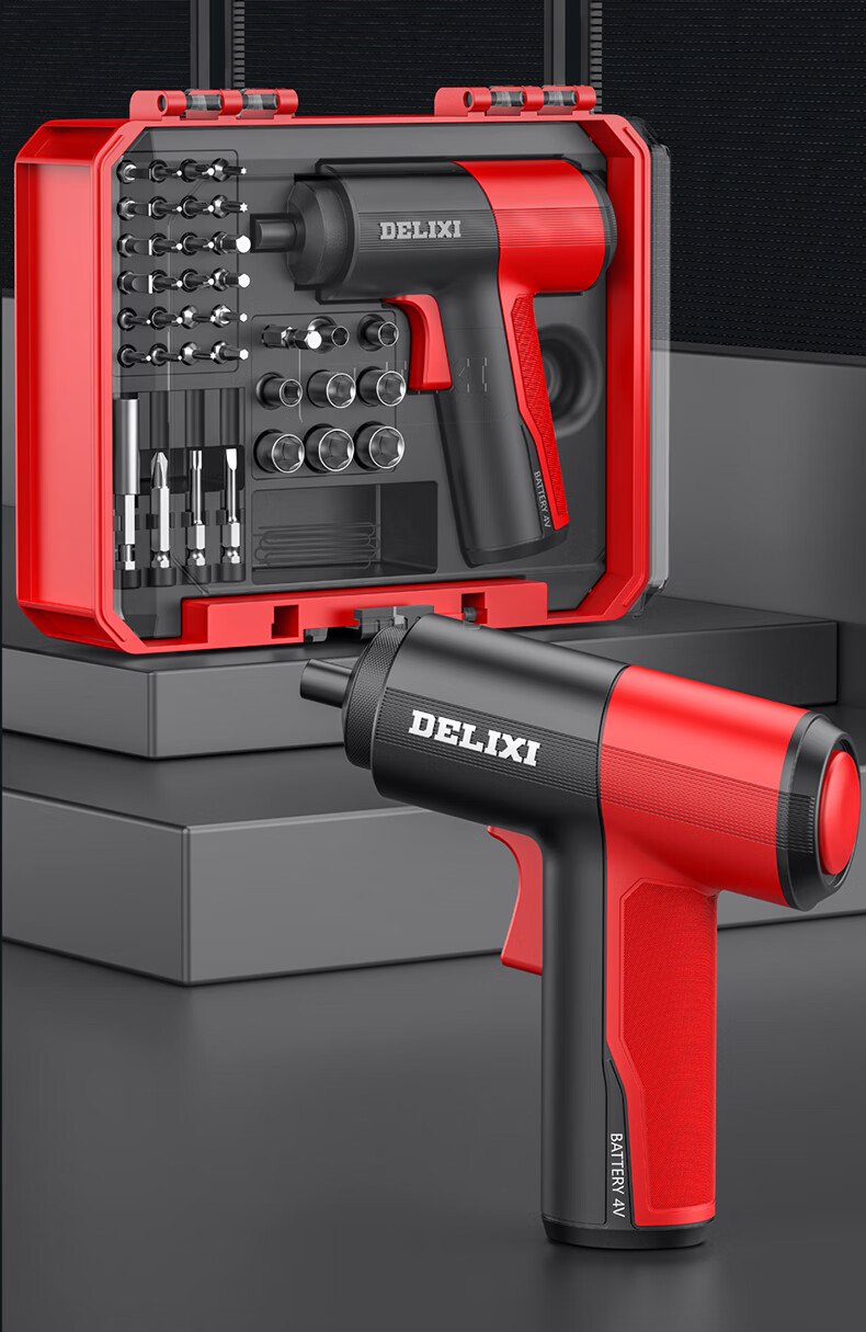 Delixi Electric Cordless Screwdriver Rechargeable Portable Mini Multifunctional Electric Drill Screwdriver Set for Home Use 41