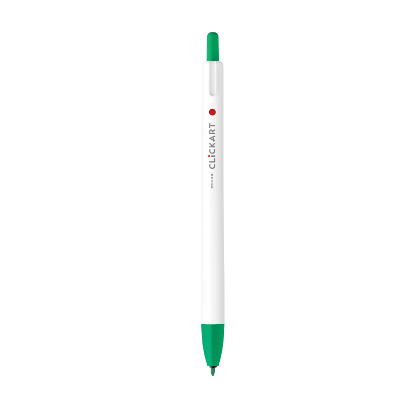 ZEBRA Art Dot Retractable Watercolor Pen, Student Children's Doodle Drawing Coloring Fine-Tip Colored Pen Journaling Pen WYSS22 Green Single Pack