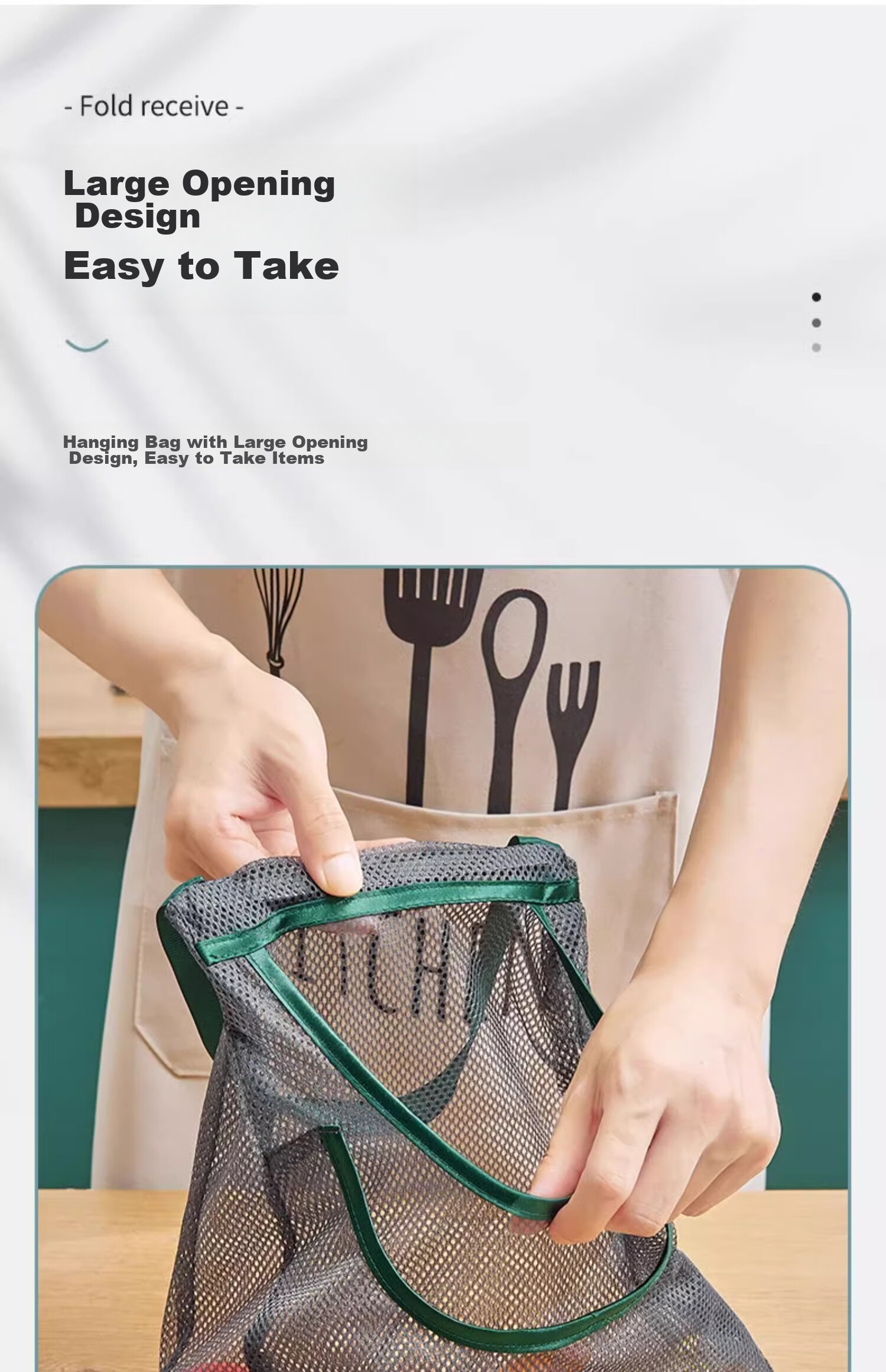 Jiadu Kitchen Storage Bag, Onion Ginger Garlic Storage Basket, Wall-Mounted Vegetable Basket, Storage Rack, Garlic Storage Hanging Bag, Storage Organizer 8