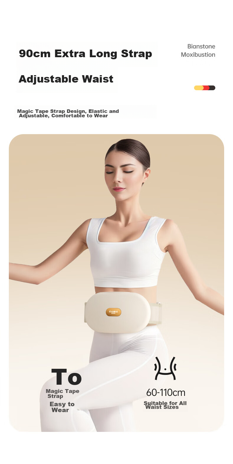 CLORIS German Lumbar Massager Waist Massager Lumbar Muscle Strain Relief Heating Waist Support Pain Relief Device Birthday Gift for Parents and Wife H869 8