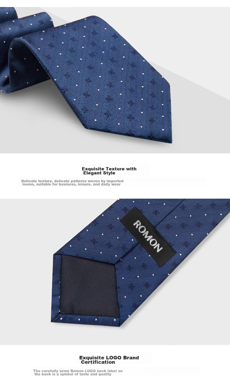 Luomeng Silk Tie for Men, Business Formal Wear, Korean Style, Solid Color, 8cm Hand-Tied Bow, Work And Wedding Tie, Gift Box Set 12