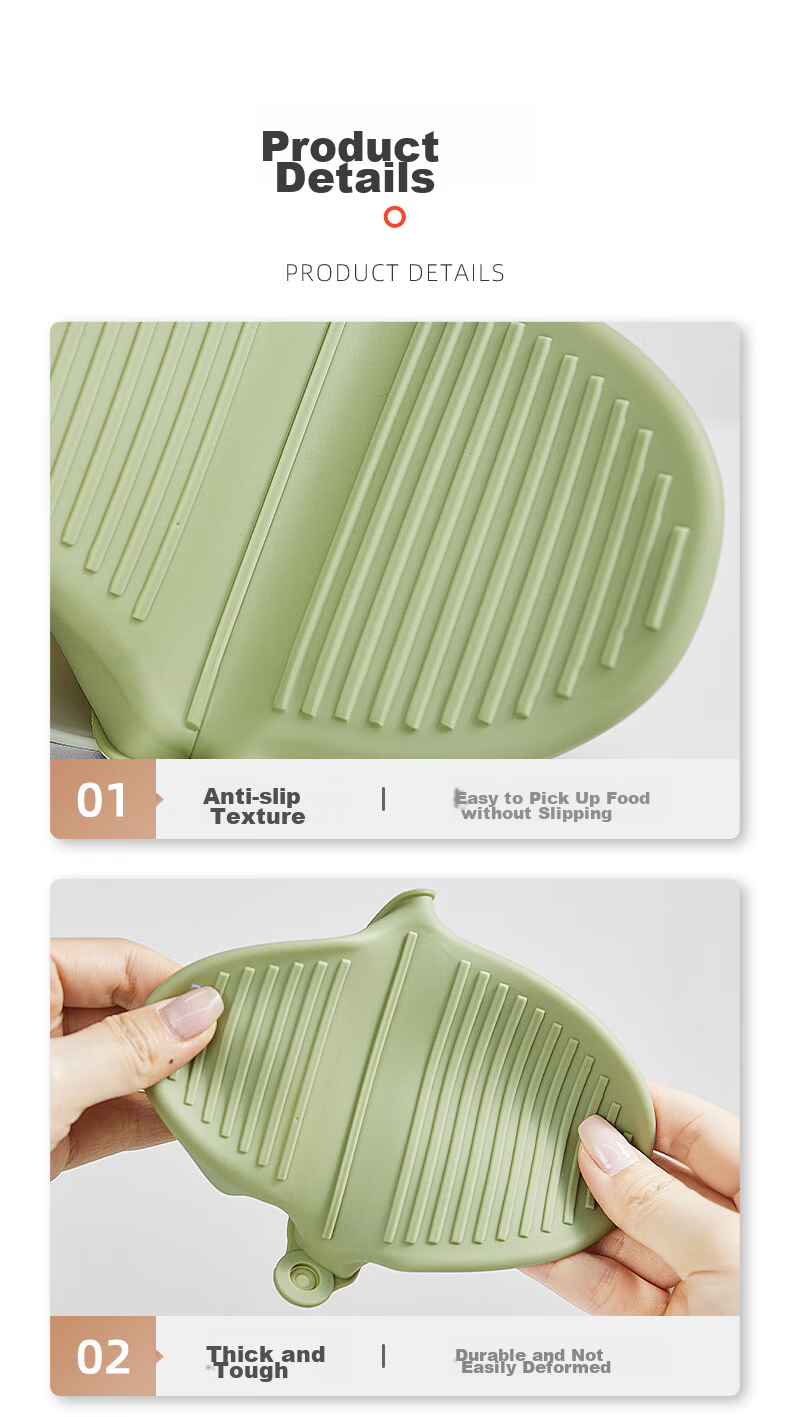 Jiadu Kitchen Silicone Heat-Resistant Finger Gloves, Thickened, High-Temperature Resistant, Anti-Scalding Gloves for Microwave Oven, Baking, And Handling Bowls, Plates, Dishes, Tongs 9