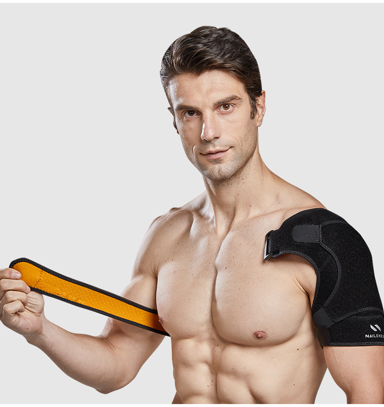 NAILEKESI N Sports Shoulder Support Shoulder Periarthritis Protective Sleeve Injury Fixation Adjustable Breathable Compression Brace for Fitness Training 13