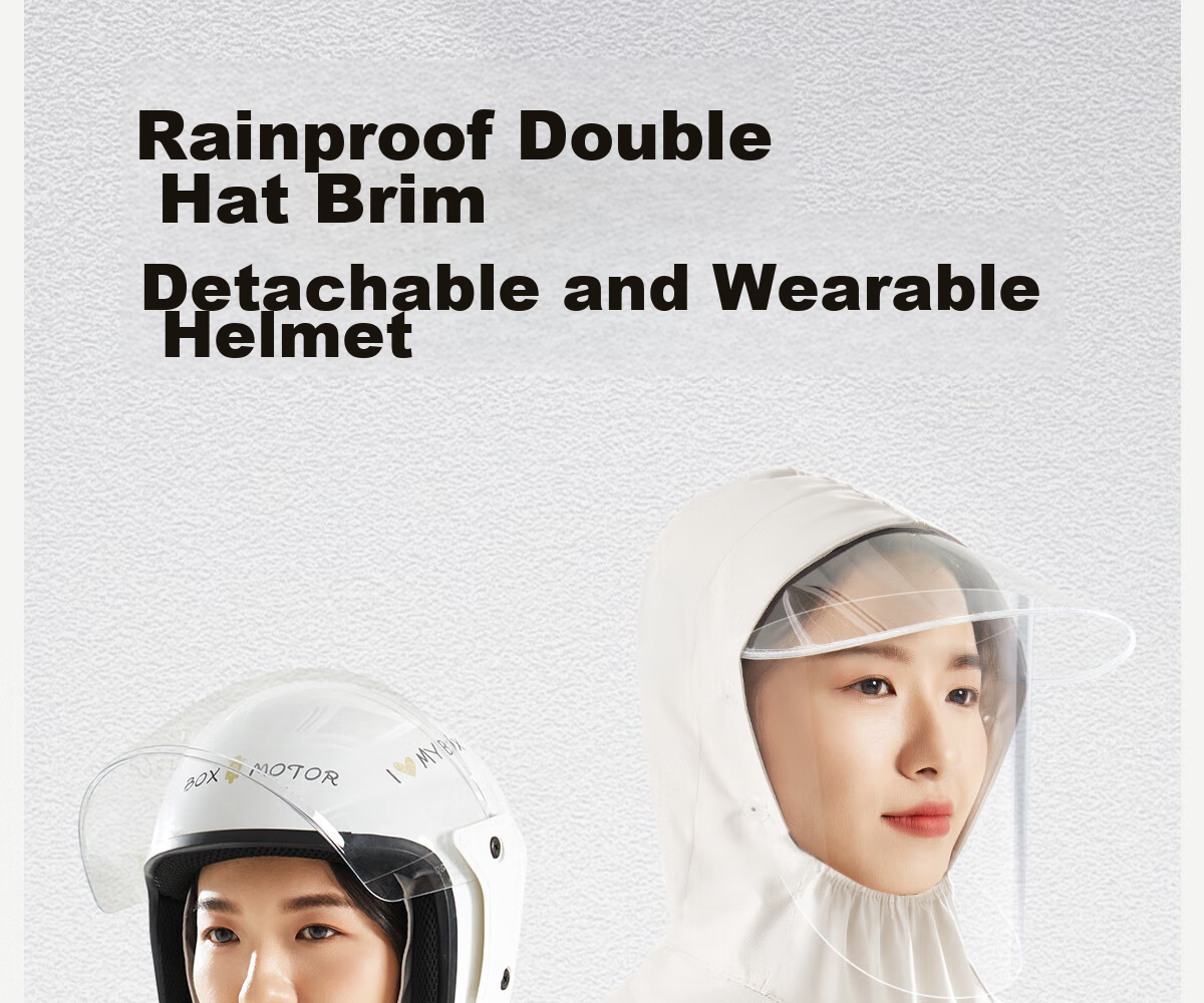 Cheguimu Electric Bicycle Raincoat, Single-Person One-Piece, for Electric Scooters And Bicycles, Riding Rain Poncho, Enlarged And Thickened, Storm-Proof Raincoat 16