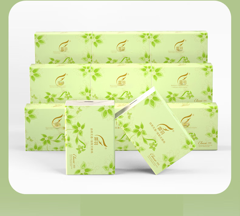 Feiyu Facial Tissues, 3-Ply, 100 Sheets*6 Packs, Newly Upgraded Virgin Wood Pulp Tissues, Baby Home Use Facial Tissues, Napkins, 0550 8