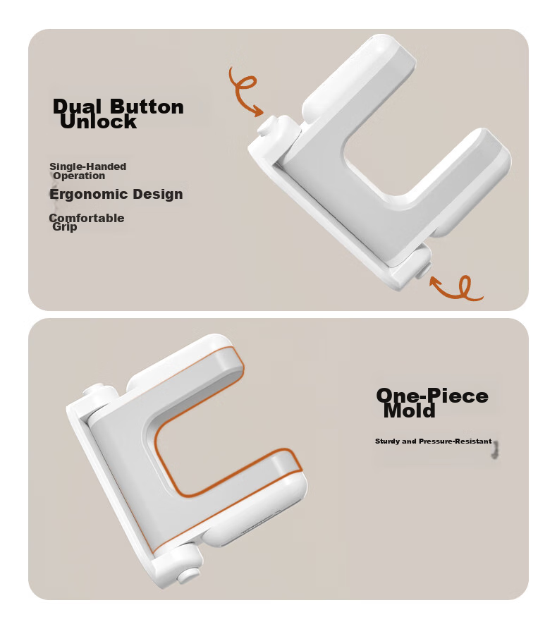 EUDEMON Child Safety Door Stopper Lock, Anti-Theft Door Lock, Baby Door Lock Catch, Anti-Opening Window Lock Catch, 2 Pieces 6