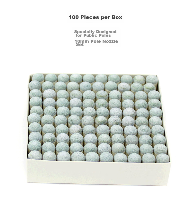 WEISHIDUN Pool Cue Tip, Public Cue Bull Head Plastic Sleeve Pool Accessory Billiard Cue Tip 10MM, One Box Contains 100 Pieces 8