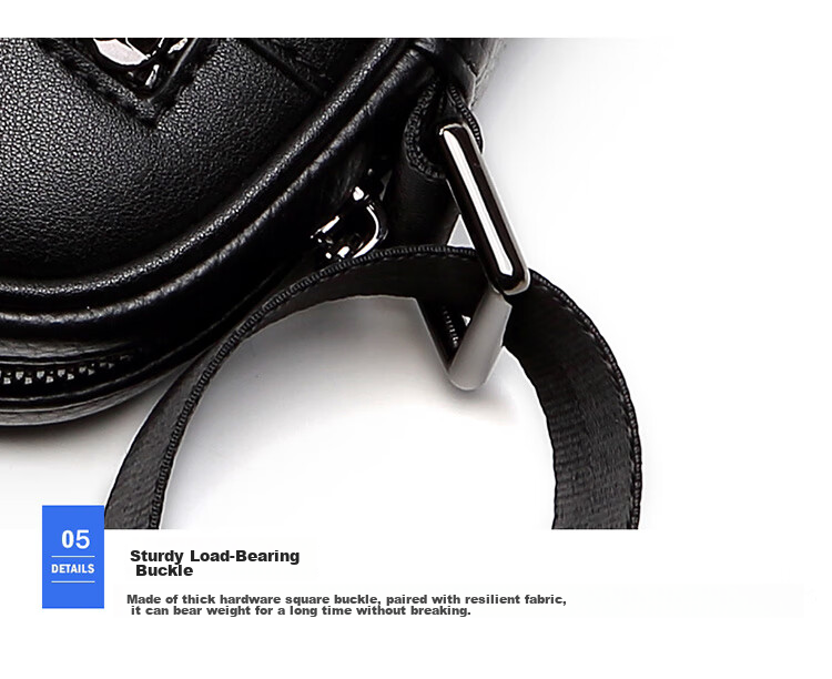 CROCODILE Top-Grain Leather Youth Shoulder Bag, Men's Fashionable Phone Pouch, Versatile Crossbody Small Bag, Birthday Gift T2397 17