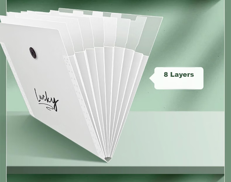 Shuxing 2-Pack 8-Grid A4 File Folder Exam Paper Storage Bag Accordion File Organizer Multi-Layer Classification Document Holder for Students in Primary, Middle And High School 4
