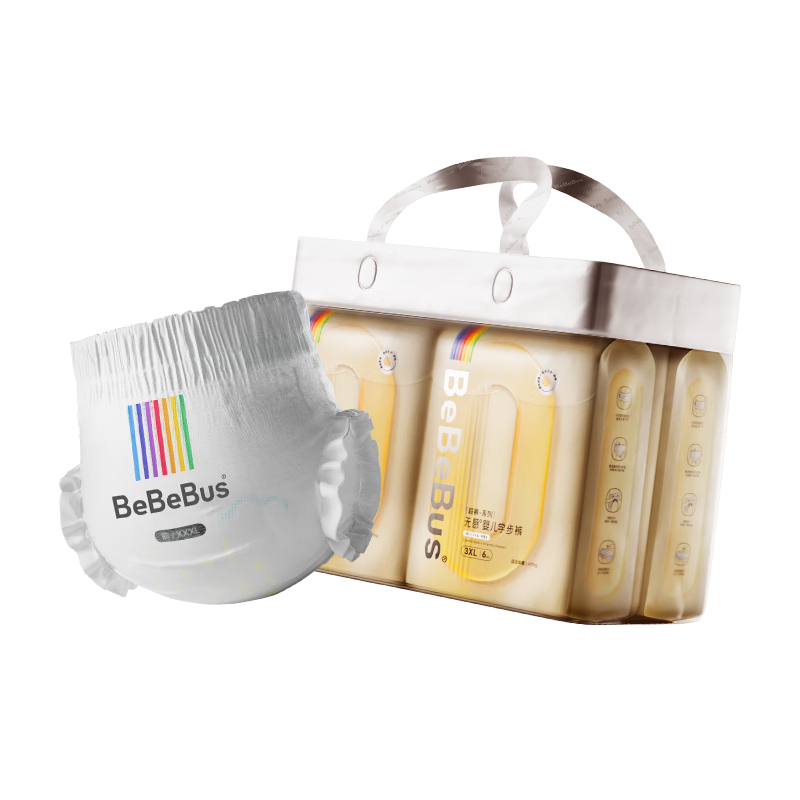 Bebebus [No Carbamide Found] Ultra-Thin Pull-Up Diapers, Training Pants, All-Night Sleep Pants, 3XL24