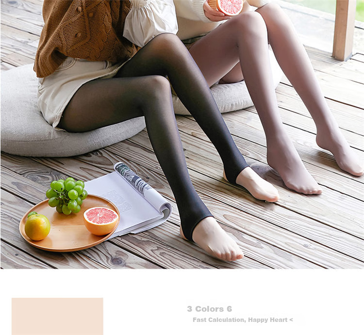 LangSha Leggings for Women, Outer Wear Pantyhose, Bare Skin Feel, Ultra-Thin Fleece, Flight Attendant Gray, Fake Translucent One-Piece Pants, Spring And Summer Stockings 17