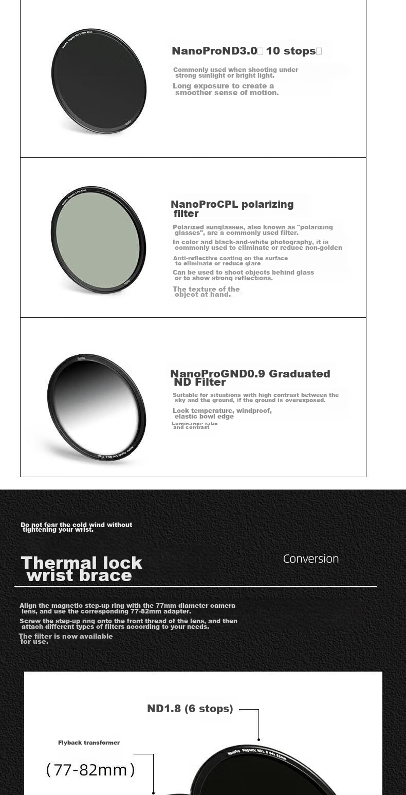Haida NanoPro Magnetic ND0.9 (8x) Neutral Density Filter, 67mm, 3 Stops, Medium Gray Density Filter, Suitable for Canon, Nikon, Sony, Fuji And Other Camera Lenses 3