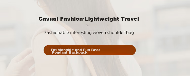 Xiaoxiongyilian Canvas Backpack for Students, Short-Trip Travel Bag with Large Capacity Compartments, Lightweight Women's Backpack, Valentine's Day Gift 3