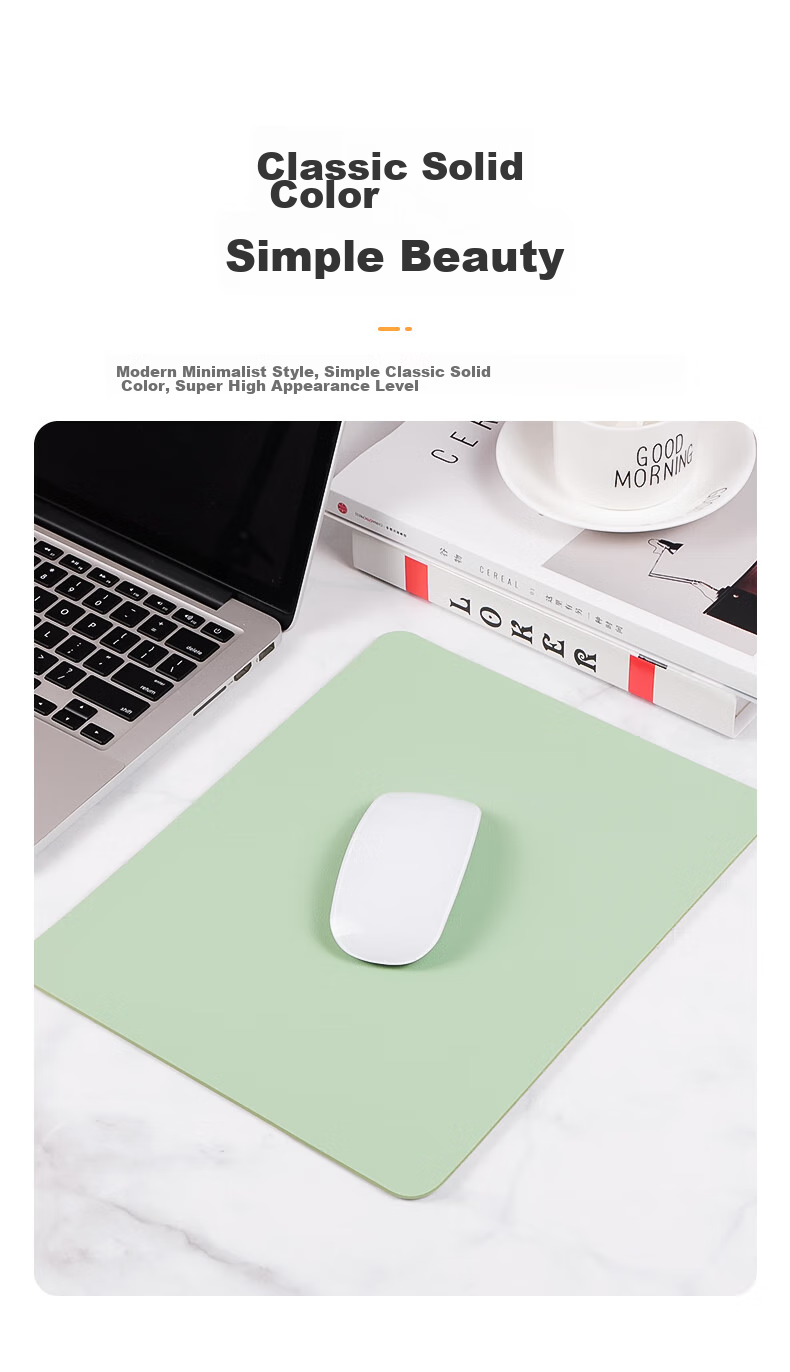DiyiGongfang Rectangular Mouse Pad, Solid Color Simple Small Size, Instagram Style Laptop Pad, Mouse Leather Pad, Waterproof And Dirt-Resistant, Office Fresh Style for Girls And Boys, Ultra-Thin Gaming Mouse Pad 5